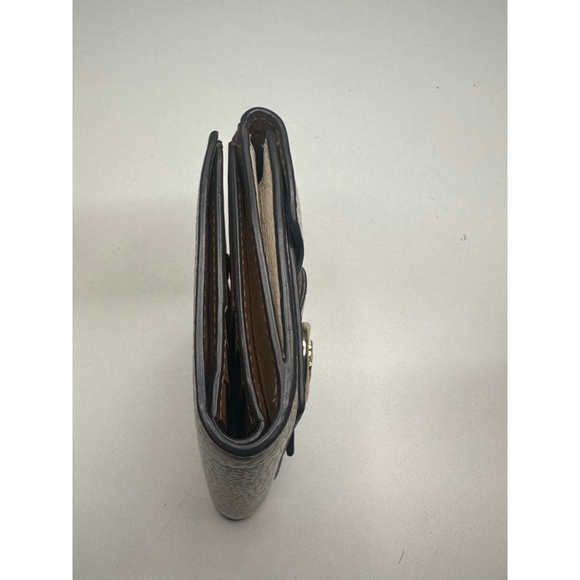 Women's Coach Beige & Brown Signature Bi-Fold Wallet One Size - Picture 4 of 9